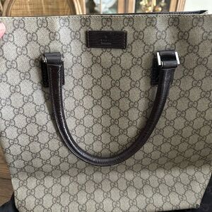 Gucci Brown GG Supreme Canvas Tote